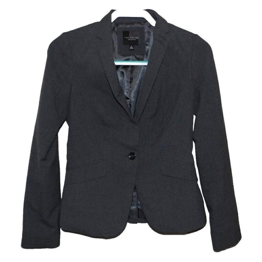 THE LIMITED Collection women's gray fitted suit coat jacket fully lined, size 0